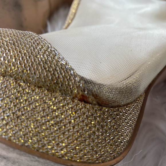 Gold Platform Ankle Boots - Picture 6 of 6